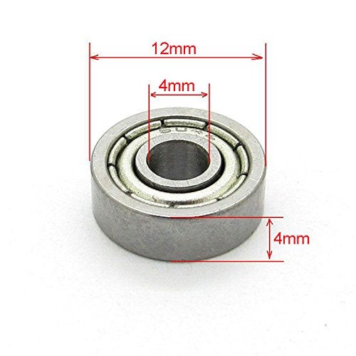 JIUWU 4x12x4mm Miniature Deep Groove Ball Bearing Steel Model Bearings 604Z 604ZZ 80014 Pack of 10 - Image 3